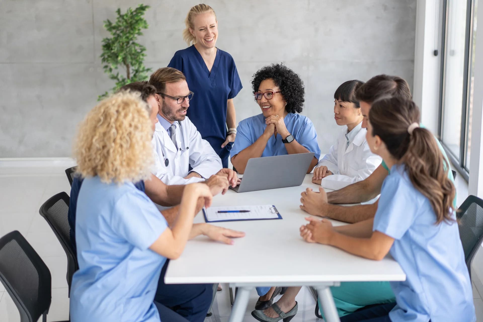 Healthcare team collaborating